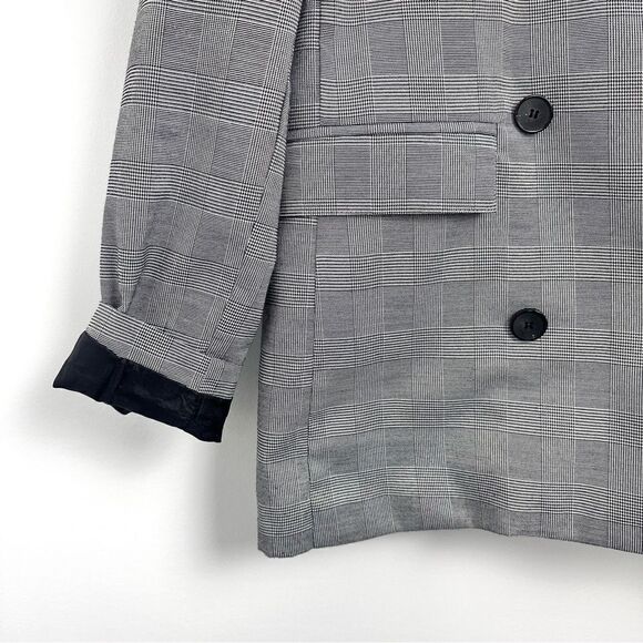 ASTR The Label Check Plaid Double Breasted Blazer Sz Small - Picture 4 of 16